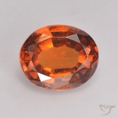 2.15ct Natural laranja avermelhado granada hessonita, oval, VS-SI