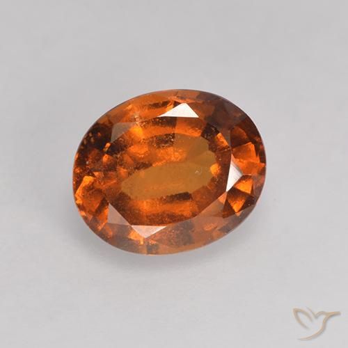 1.37ct Natural Laranja Profundo granada hessonita, oval, VS