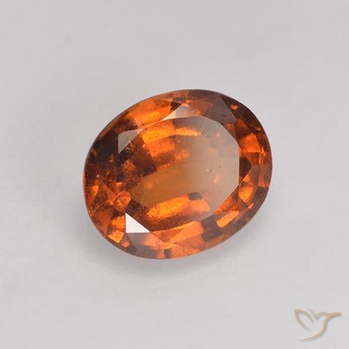 granada hessonita Laranja Profundo Natural 1.37ct, oval, VS