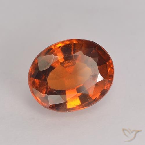 granada hessonita Laranja escuro Natural 1.66ct, oval, VS