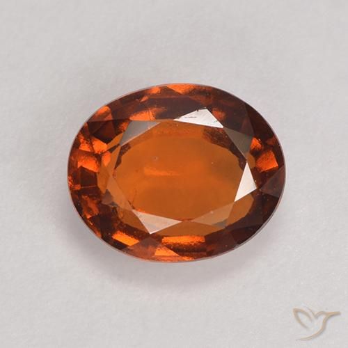 1.80ct Natural laranja avermelhado granada hessonita, oval, VS