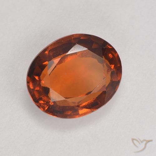 granada hessonita laranja avermelhado Natural 1.80ct, oval, VS