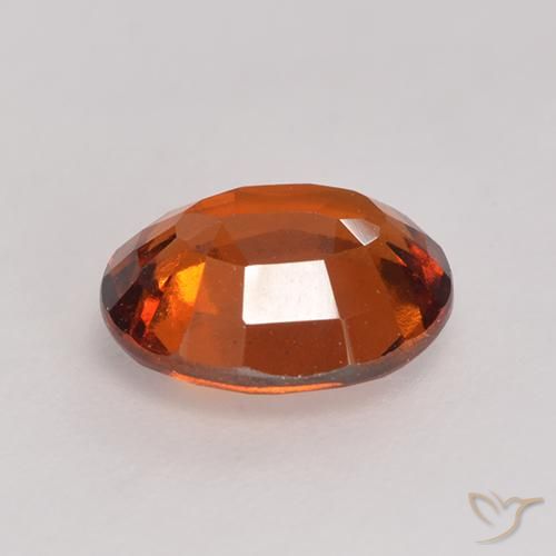 granada hessonita laranja avermelhado Natural 1.80ct, oval, VS