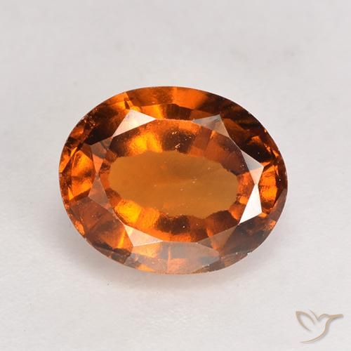 2.46ct Natural laranja avermelhado granada hessonita, oval, VS