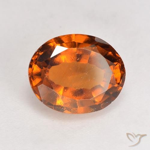 granada hessonita laranja avermelhado Natural 2.46ct, oval, VS