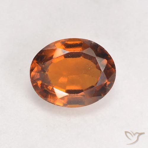 1.45ct Natural Laranja médio-escuro granada hessonita, oval, VS