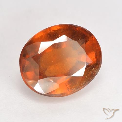 granada hessonita Laranja Profundo Natural 3.19ct, oval, SI