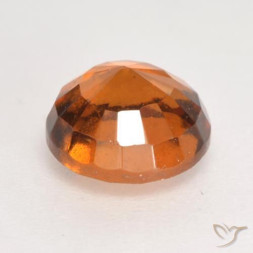 granada hessonita Laranja médio-escuro Natural 1.36ct, Redondo, VS-SI