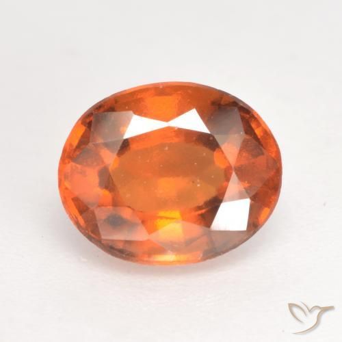 1.76ct Natural Laranja Profundo granada hessonita, oval, VS