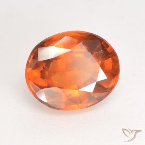 granada hessonita Laranja Profundo Natural 1.76ct, oval, VS