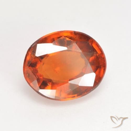 granada hessonita Laranja Profundo Natural 2.89ct, oval, VS-SI