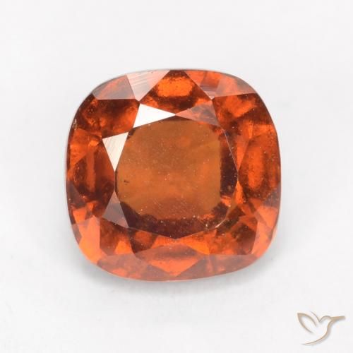 2.08ct Natural âmbar laranja granada hessonita, Almofada, VS