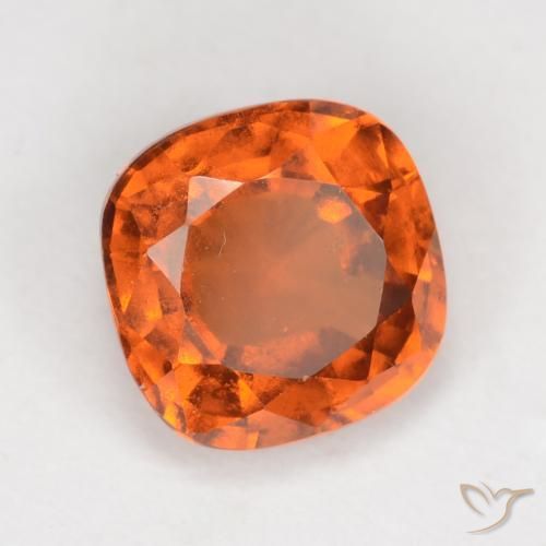 granada hessonita Laranja Médio Natural 2.05ct, Almofada, VS