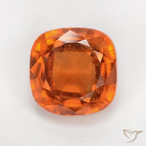 2.25ct Natural Laranja Profundo granada hessonita, Almofada, VS-SI