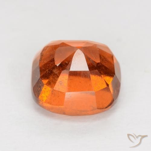 granada hessonita Laranja Profundo Natural 2.25ct, Almofada, VS-SI