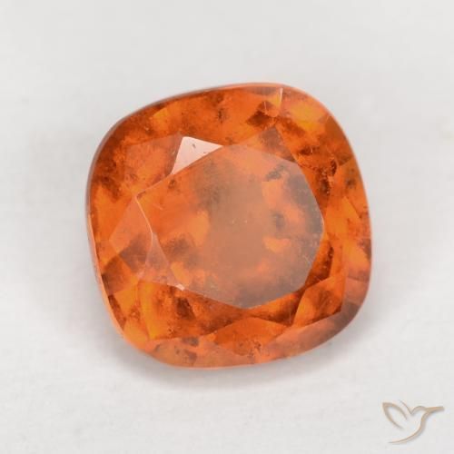 granada hessonita Laranja Médio Natural 2.16ct, Almofada, VS-SI