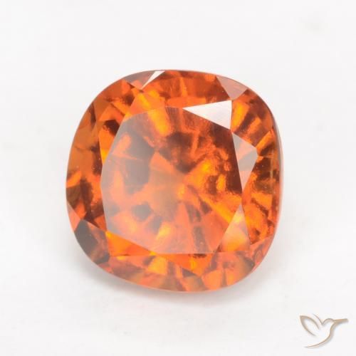 granada hessonita Laranja Médio Natural 2.06ct, Almofada, VVS-VS