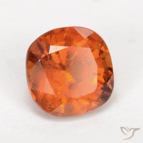 granada hessonita Laranja Médio Natural 2.15ct, Almofada, VS-SI
