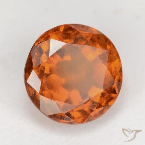 granada hessonita Laranja Profundo Natural 2.31ct, Redondo, VS-SI
