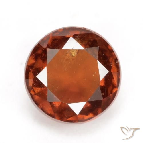 2.47ct Natural âmbar laranja granada hessonita, Redondo, VS-SI