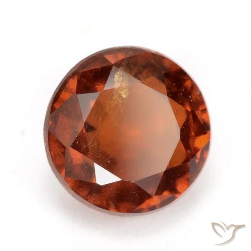 granada hessonita âmbar laranja Natural 2.47ct, Redondo, VS-SI