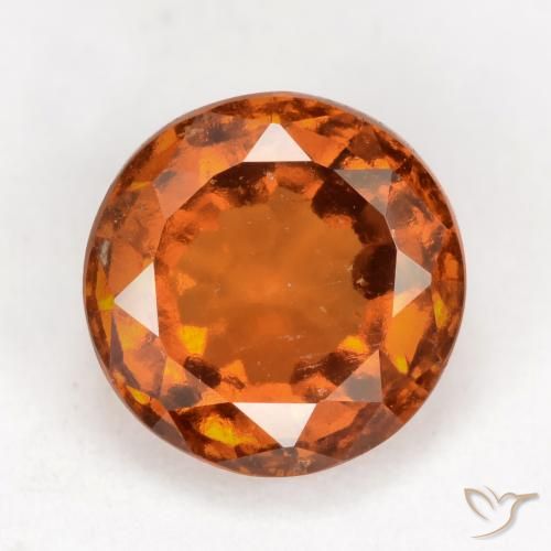 2.32ct Natural Laranja médio-escuro granada hessonita, Redondo, VS-SI