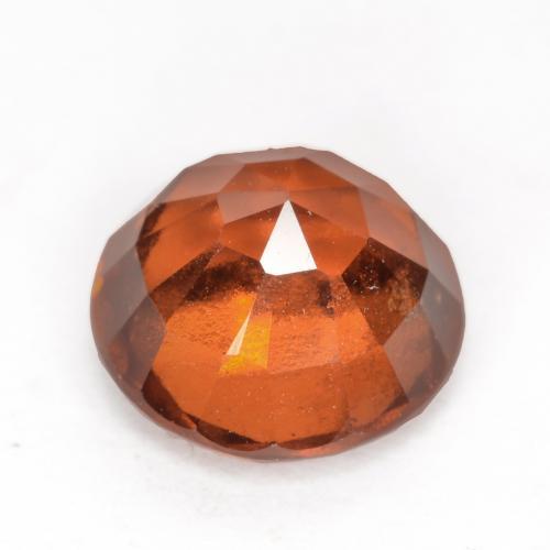 Granada hessonita laranja médio natural 2,44ct, corte redondo, VS