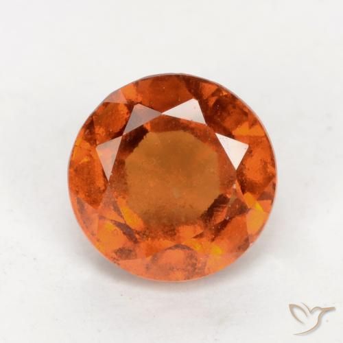 1.70ct Natural Laranja Profundo granada hessonita, Redondo, VS-SI