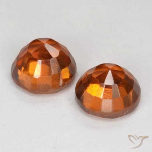 Pedras preciosas de granada hessonita Laranja médio-escuro natural de 2.57 ct, Redondo, VS