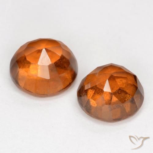 Pedras preciosas de granada hessonita Laranja médio-escuro natural de 2.36 ct, Redondo, VS-SI