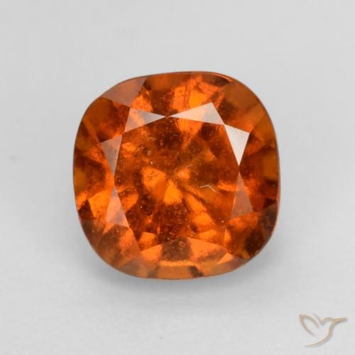 2.03ct Natural fogo laranja granada hessonita, Almofada, VS-SI