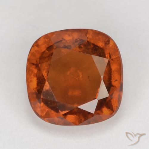 2.13ct Natural Laranja escuro granada hessonita, Almofada, VS-SI