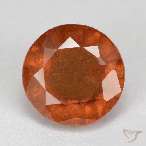 2.87ct Natural Laranja Profundo granada hessonita, Redondo, VS-SI
