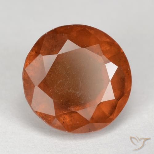 granada hessonita Laranja Profundo Natural 2.87ct, Redondo, VS-SI