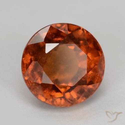 granada hessonita Laranja escuro Natural 2.12ct, Redondo, VS-SI
