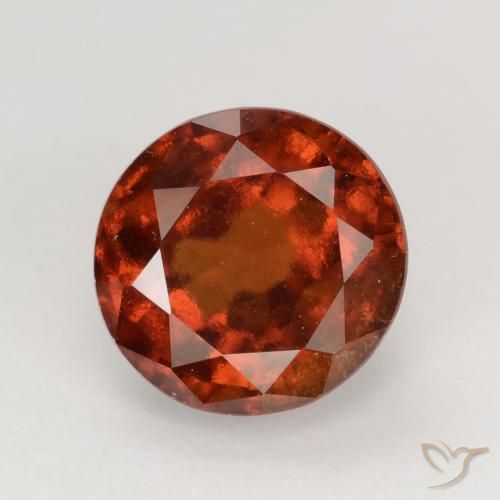 1.75ct Natural Laranja Profundo granada hessonita, Redondo, VS-SI