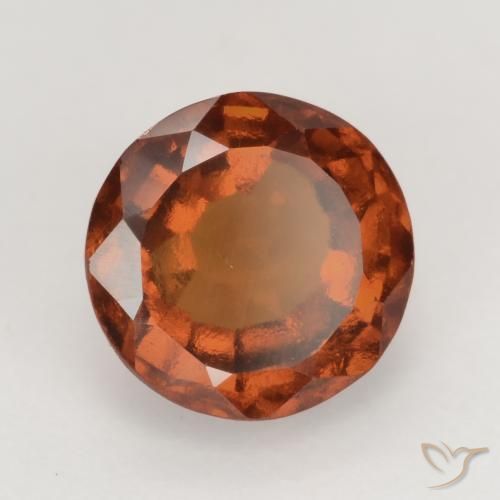 granada hessonita Laranja Profundo Natural 1.71ct, Redondo, VVS-VS