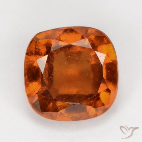 2.19ct Natural laranja avermelhado granada hessonita, Almofada, VS