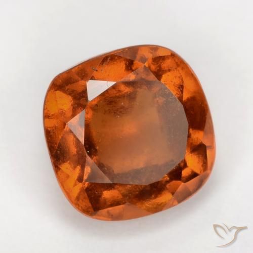 granada hessonita laranja avermelhado Natural 2.19ct, Almofada, VS