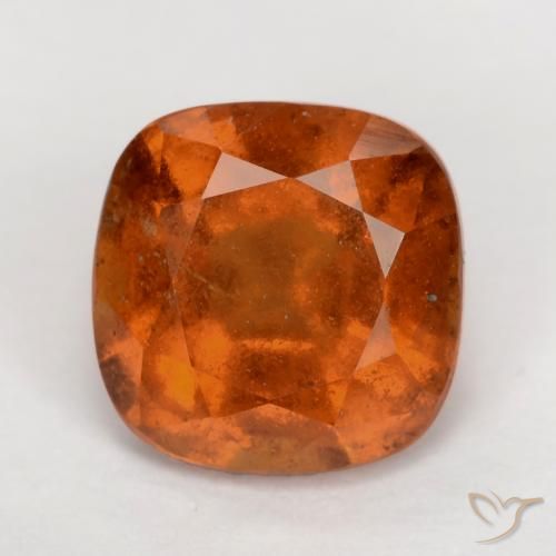 2.04ct Natural laranja avermelhado granada hessonita, Almofada, VS-SI