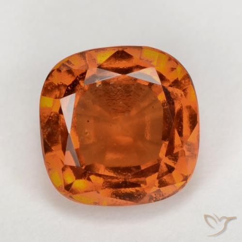 2.10ct Natural Laranja médio-escuro granada hessonita, Almofada, VS