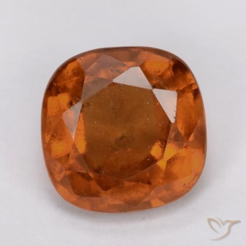 2.00ct Natural Laranja médio-escuro granada hessonita, Almofada, VS-SI
