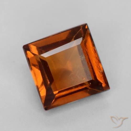 granada hessonita âmbar laranja Natural 1.24ct, Quadrado, VS-SI