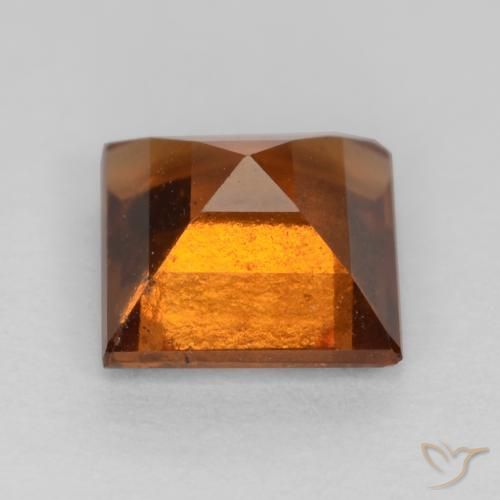 granada hessonita Laranja Profundo Natural 1.32ct, Quadrado, VS-SI