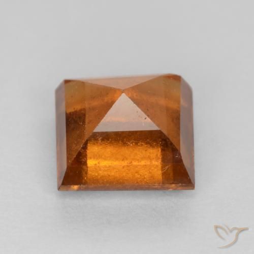 granada hessonita Laranja Profundo Natural 1.32ct, Quadrado, VS-SI