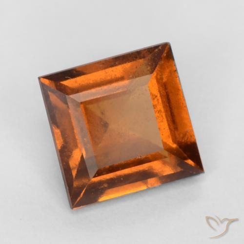 granada hessonita âmbar laranja Natural 1.31ct, Quadrado, VS-SI