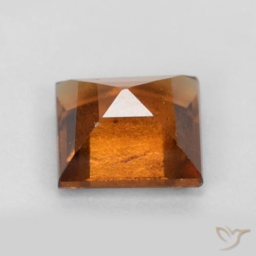 granada hessonita âmbar laranja Natural 1.31ct, Quadrado, VS-SI