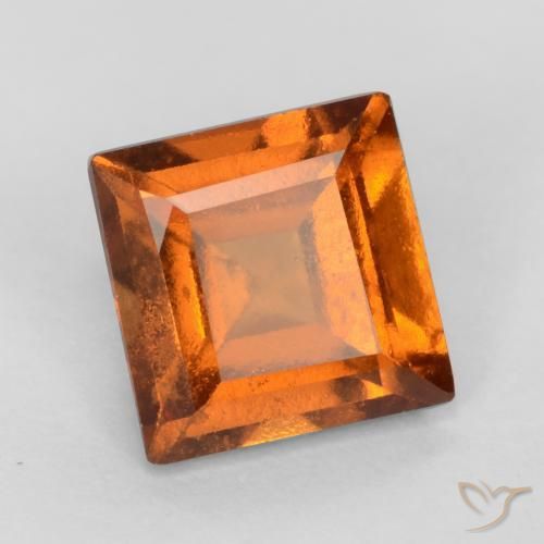 granada hessonita Laranja Médio Natural 1.16ct, Quadrado, VS-SI