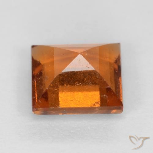 granada hessonita Laranja Profundo Natural 1.33ct, Quadrado, VS-SI