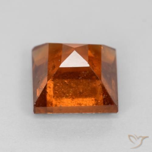 granada hessonita Laranja Profundo Natural 1.44ct, Quadrado, VS-SI